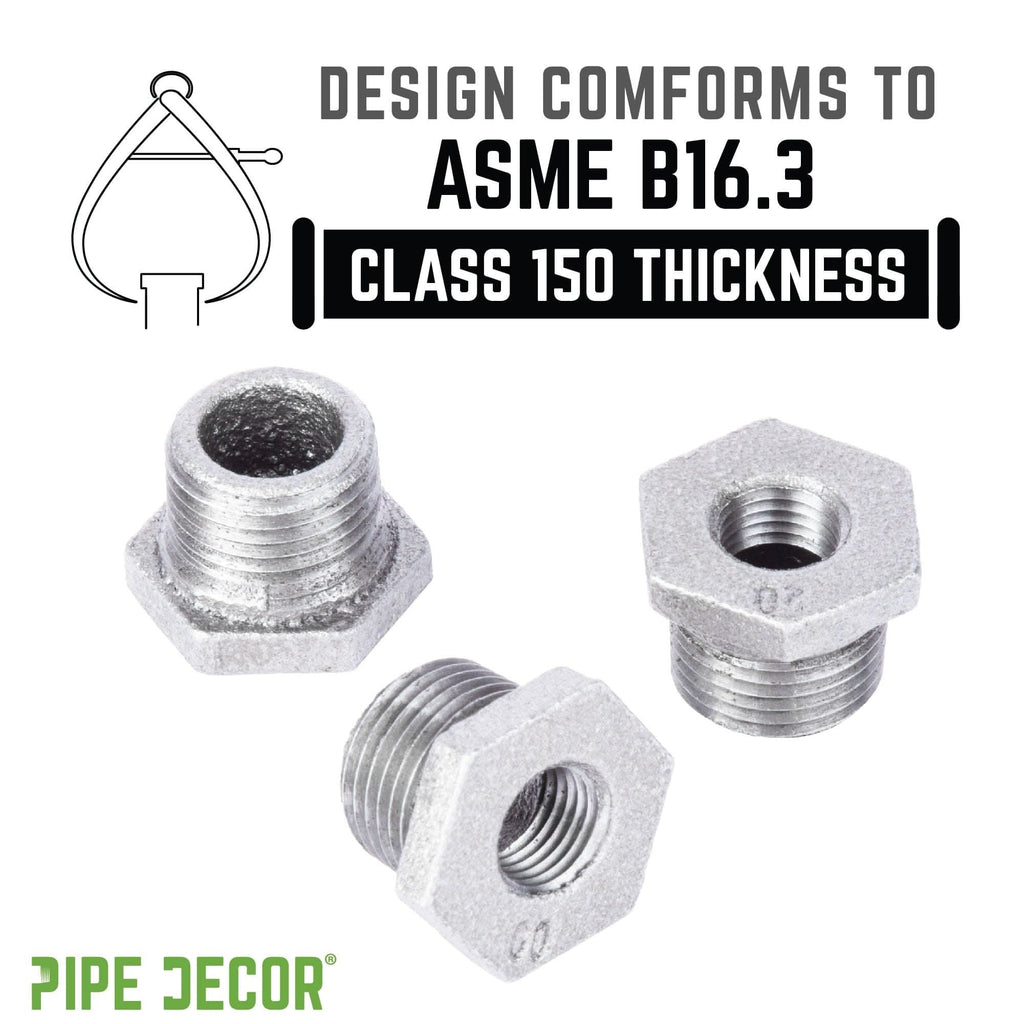 1/4 in. x 1/8 in. Galvanized Iron Bushing by PIPE DECOR