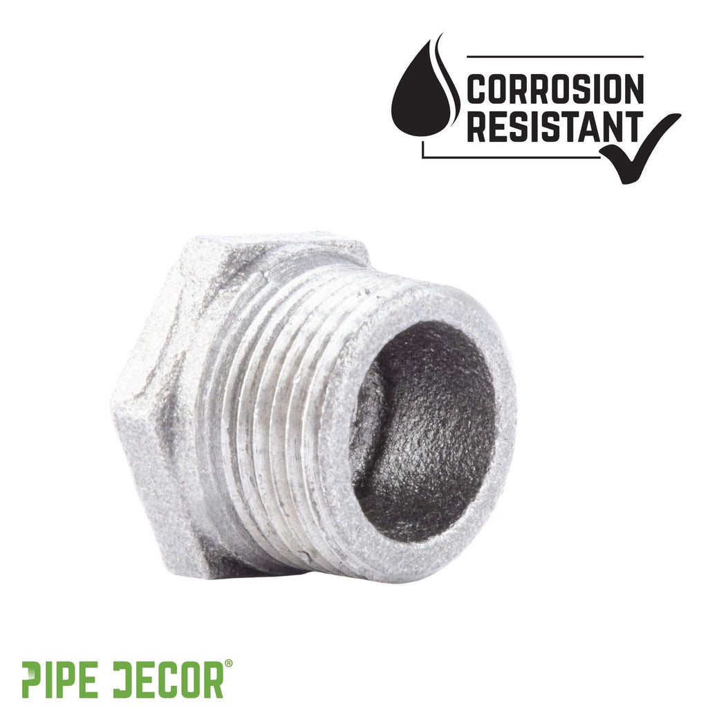 3/4 in. x 1/4 in. Galvanized Iron Bushing by PIPE DECOR