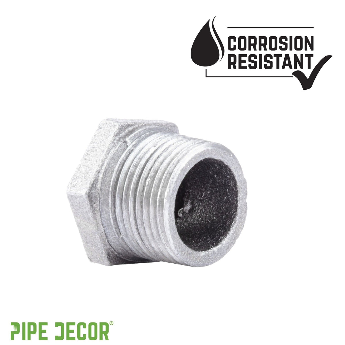 3/4 in. x 1/8 in. Galvanized Iron Bushing by PIPE DECOR