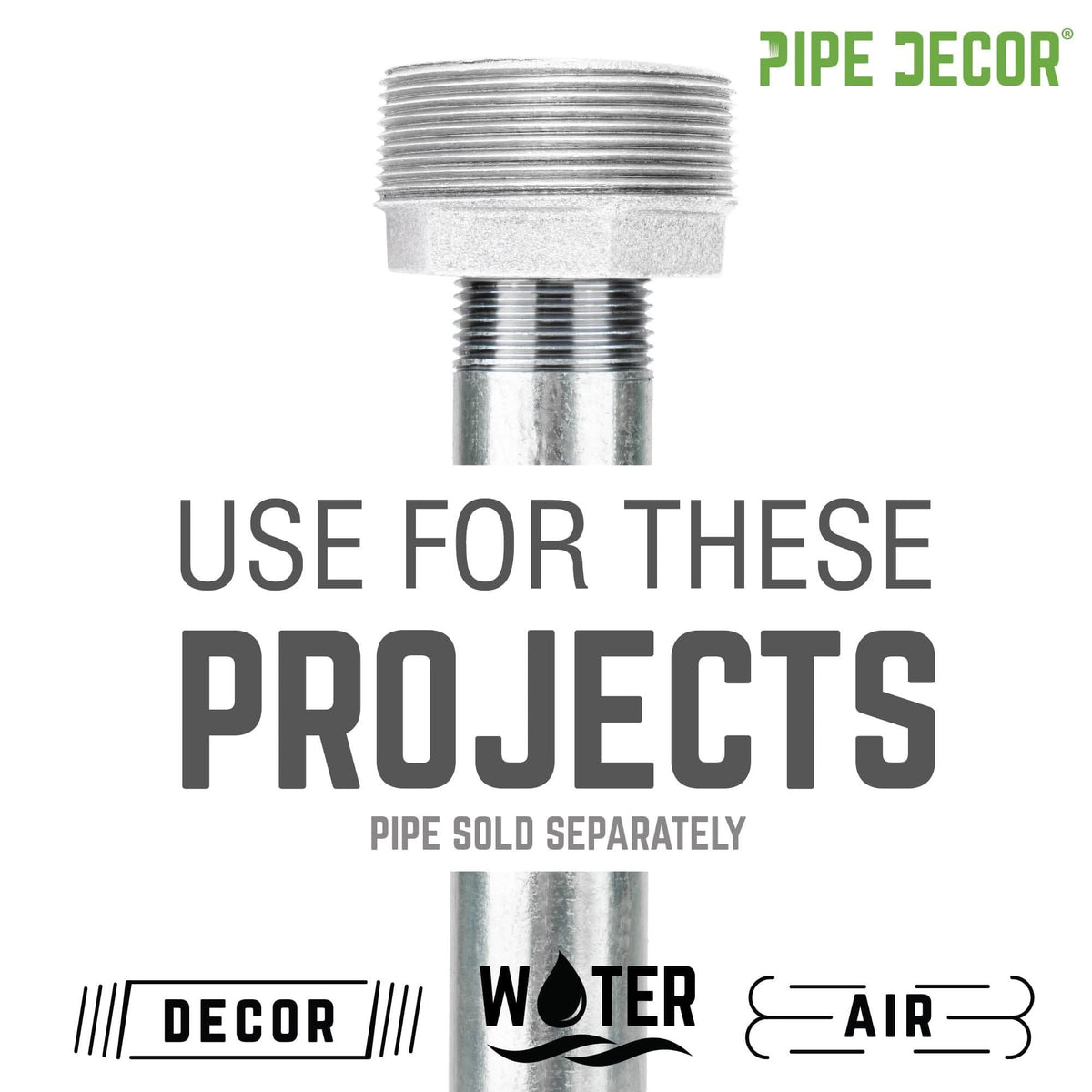 3/4 in. x 1/8 in. Galvanized Iron Bushing by PIPE DECOR