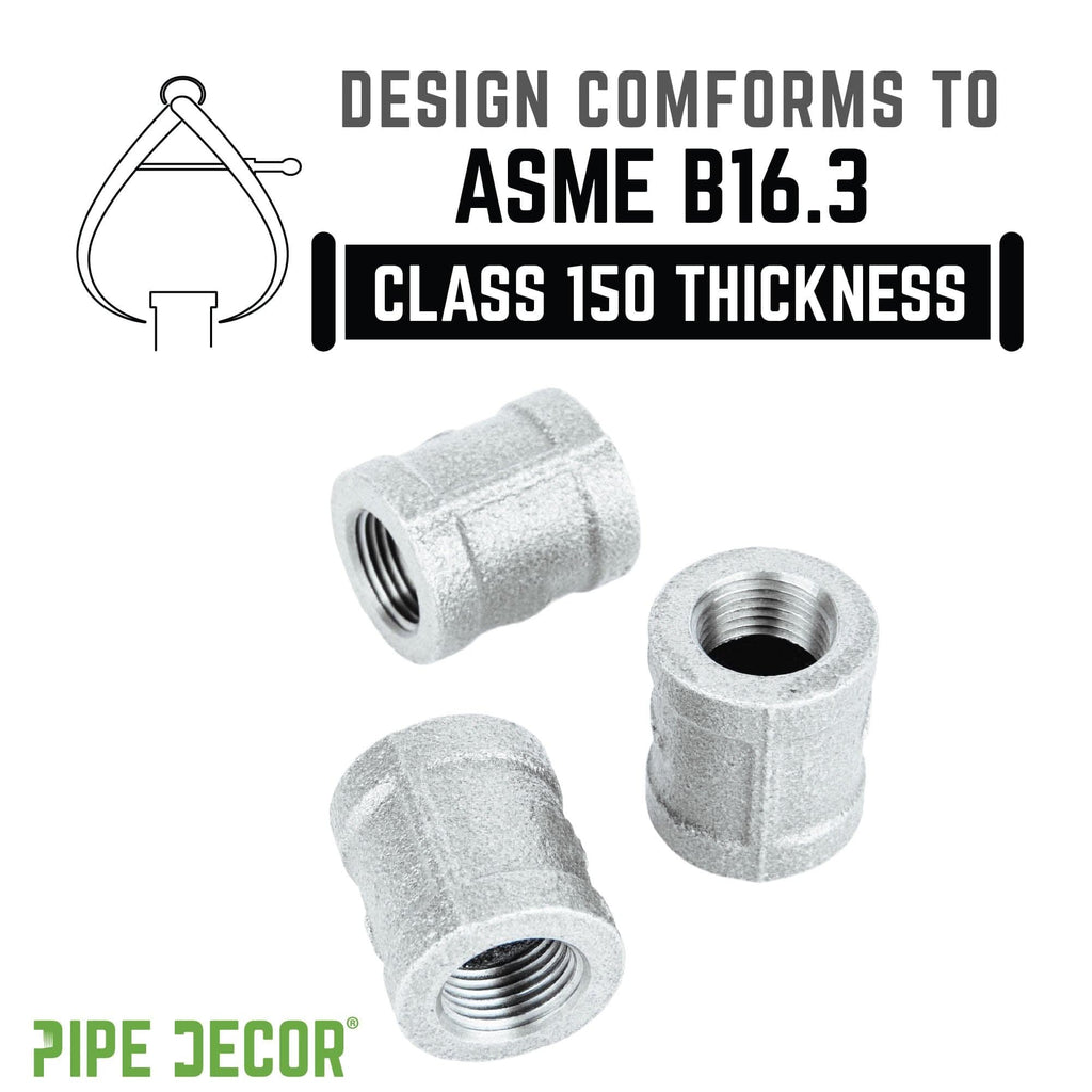 1/4 in. Galvanized Iron Coupling by PIPE DECOR