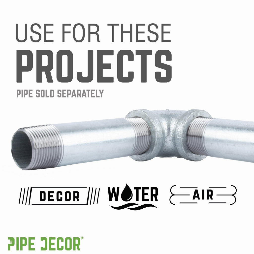 1/2 in. Galvanized Iron 90 Degree Elbow by PIPE DECOR