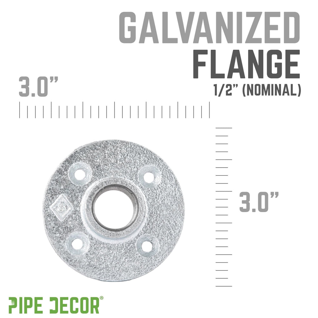 1/2 in. Galvanized Iron Floor Flange by PIPE DECOR