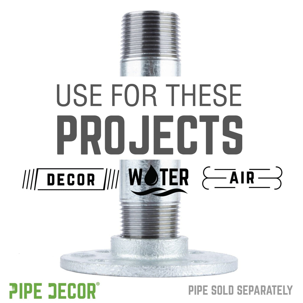 1/2 in. Galvanized Iron Floor Flange by PIPE DECOR