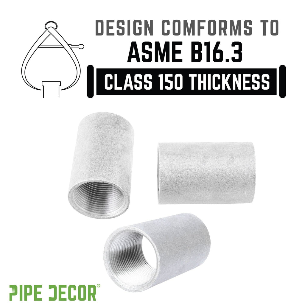 1 1/2 in. Galvanized Steel Merchant Coupling by PIPE DECOR