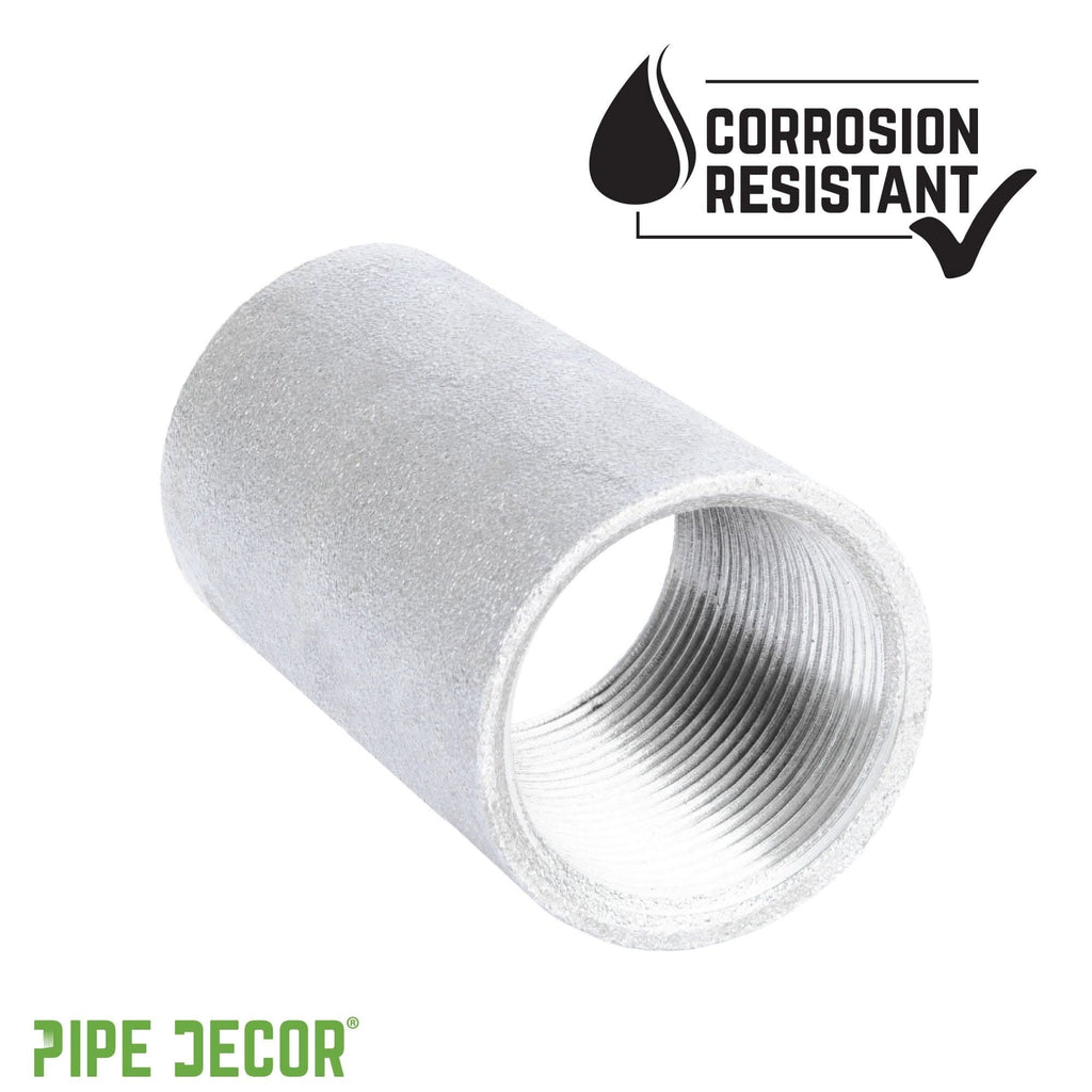 1 1/2 in. Galvanized Steel Merchant Coupling by PIPE DECOR