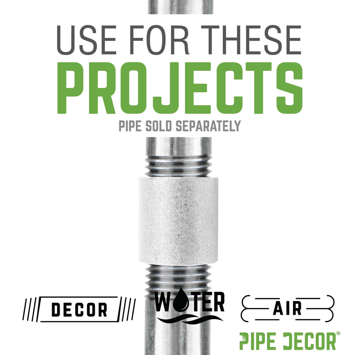 1 1/2 in. Galvanized Steel Merchant Coupling by PIPE DECOR