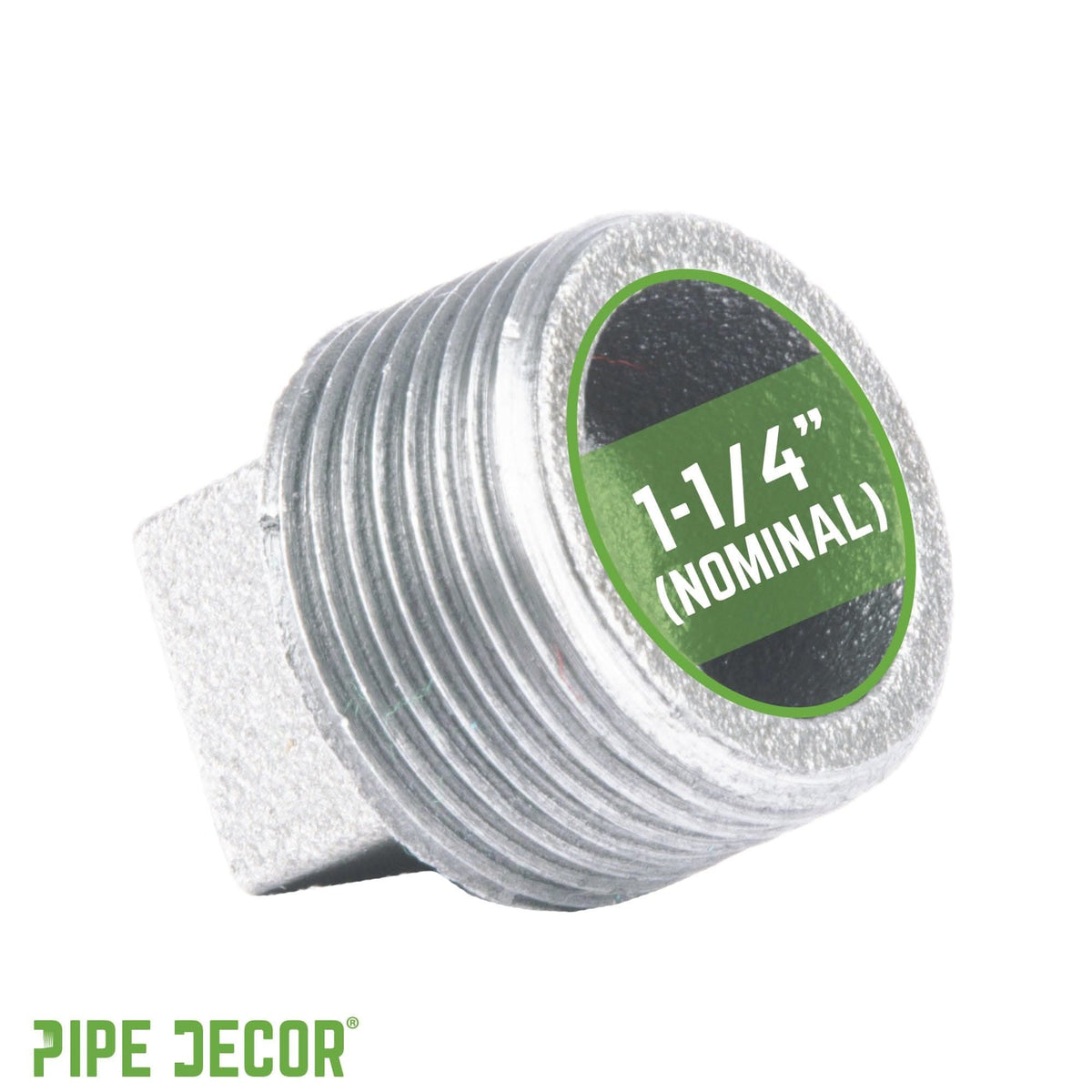 1 1/4 in. Galvanized Iron Plug by PIPE DECOR