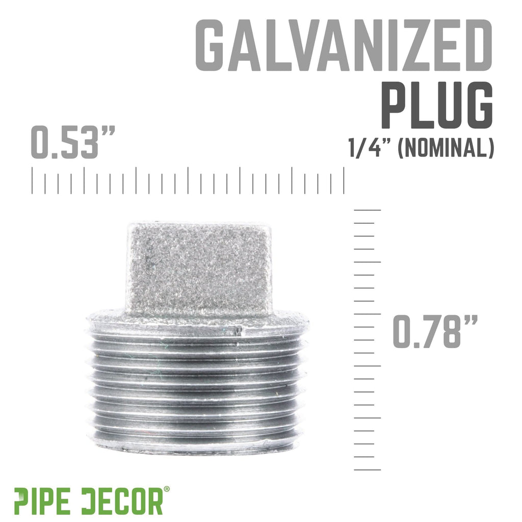 1/4 in. Galvanized Iron Plug by PIPE DECOR