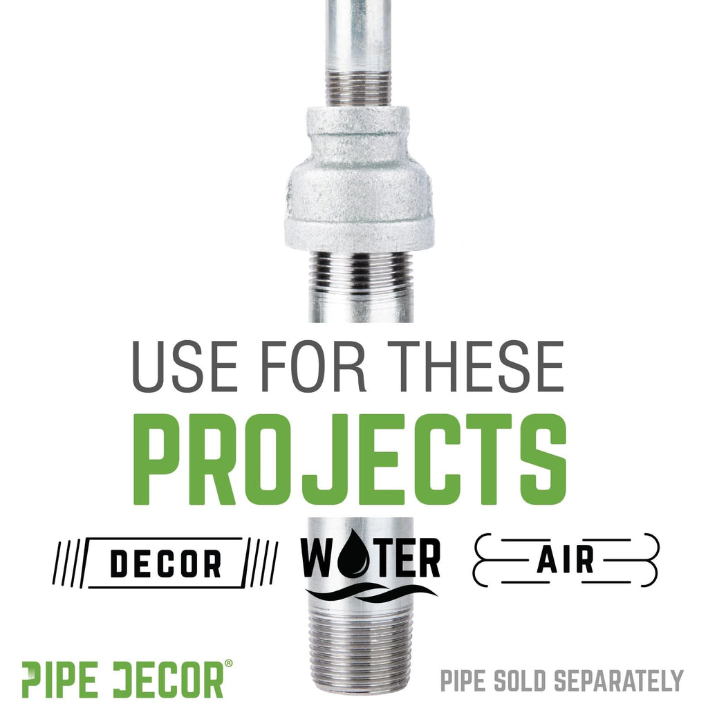 3/4 in. x 3/8 in. Galvanized Iron Reducing Coupling by PIPE DECOR