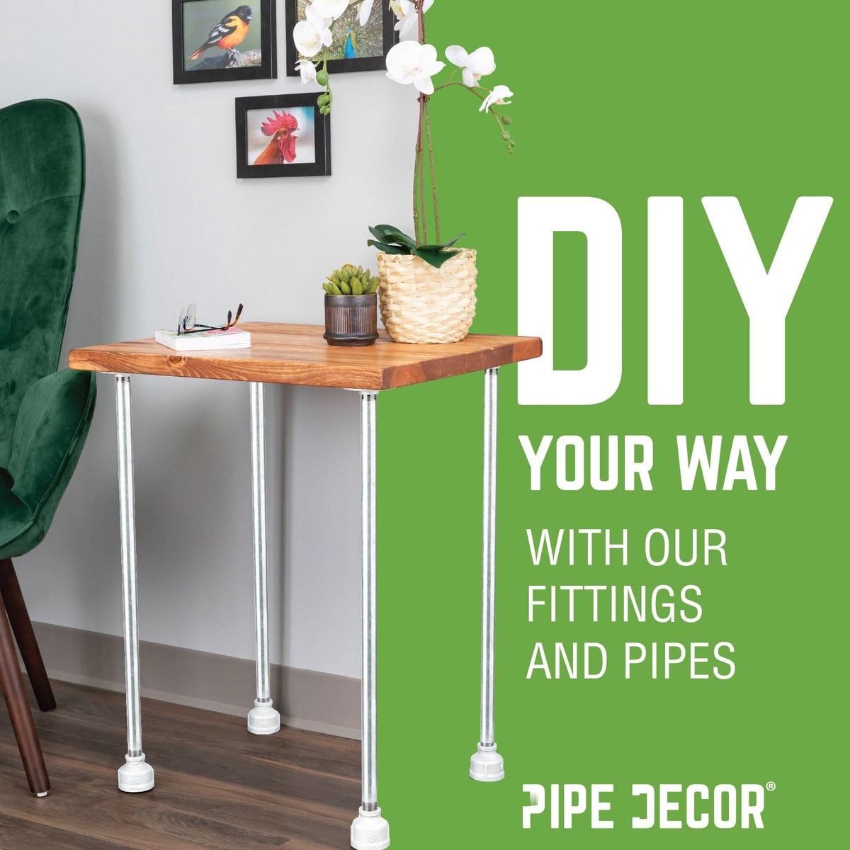 1 1/4 in. x 1 in. Galvanized Iron Reducing Elbow by PIPE DECOR