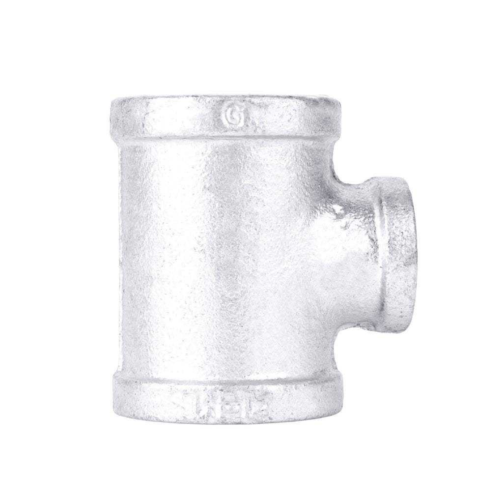 1 in. x 1 in. x 3/4 in. Galvanized Reducing Tee by PIPE DECOR