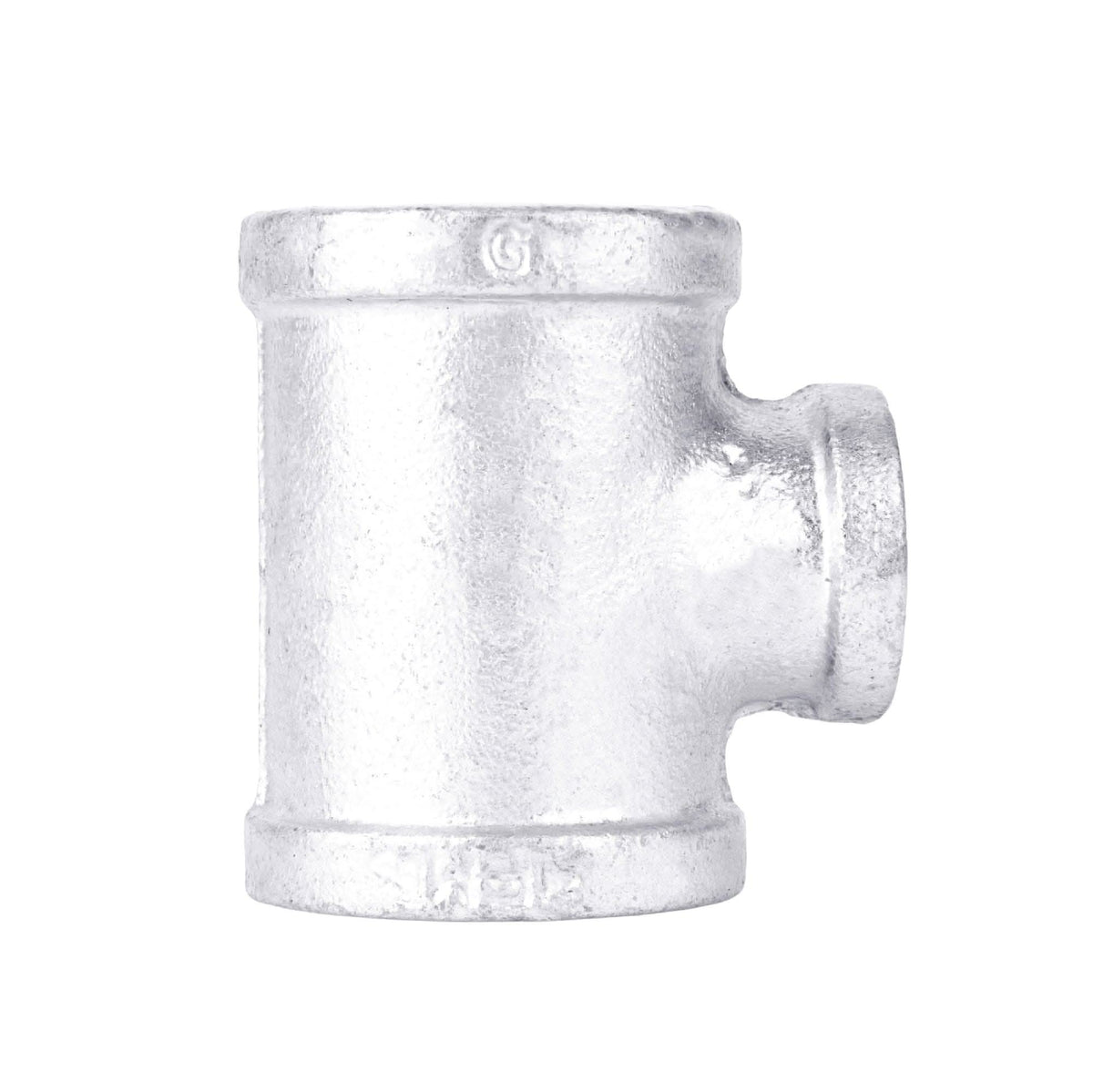 1 in. x 1 in. x 3/4 in. Galvanized Reducing Tee by PIPE DECOR