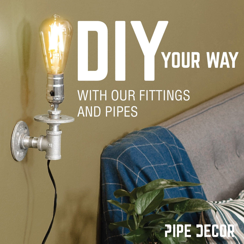 1 in. x 1 in. x 3/4 in. Galvanized Reducing Tee by PIPE DECOR