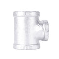 2 in. x 2 in. x 1 1/4 in. Galvanized Iron Reducing Tee by PIPE DECOR