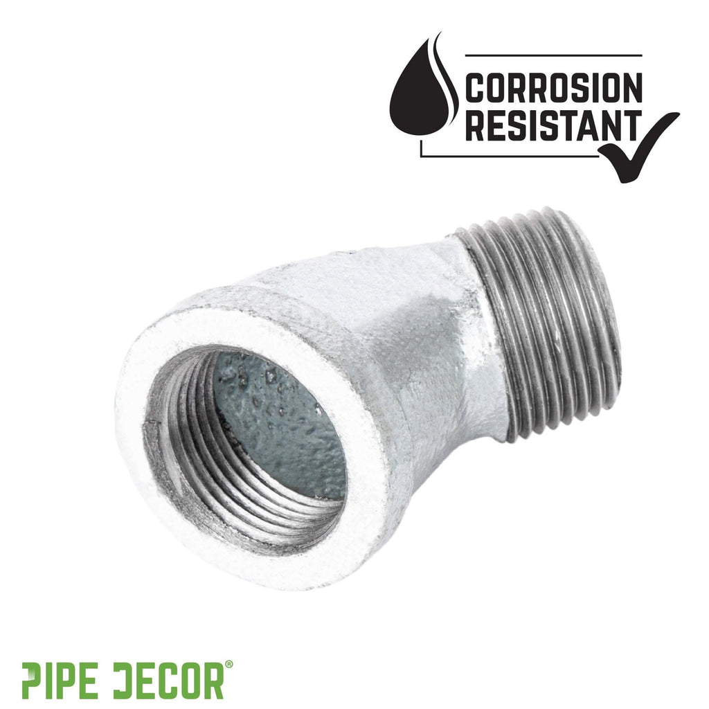 1 in. Galvanized Iron 45 Degree Street Elbow by PIPE DECOR