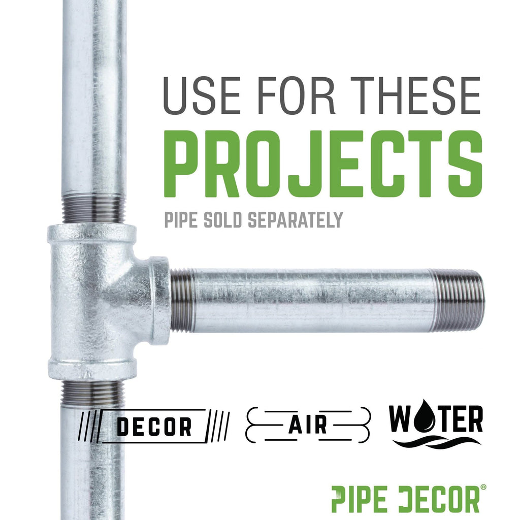 1/2 in. Galvanized Iron Tee by PIPE DECOR