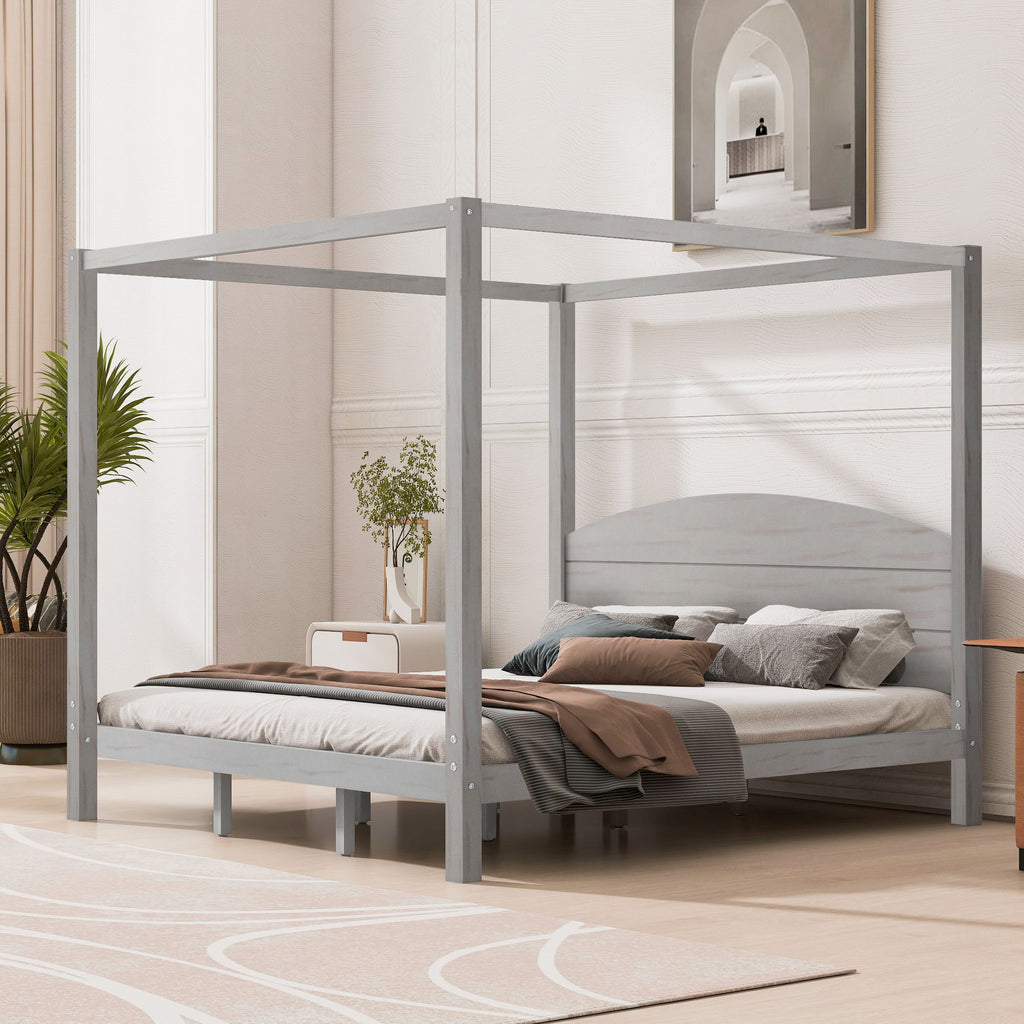 anopy Platform Bed With Headboard And Support Legs by Unique Piece Furniture