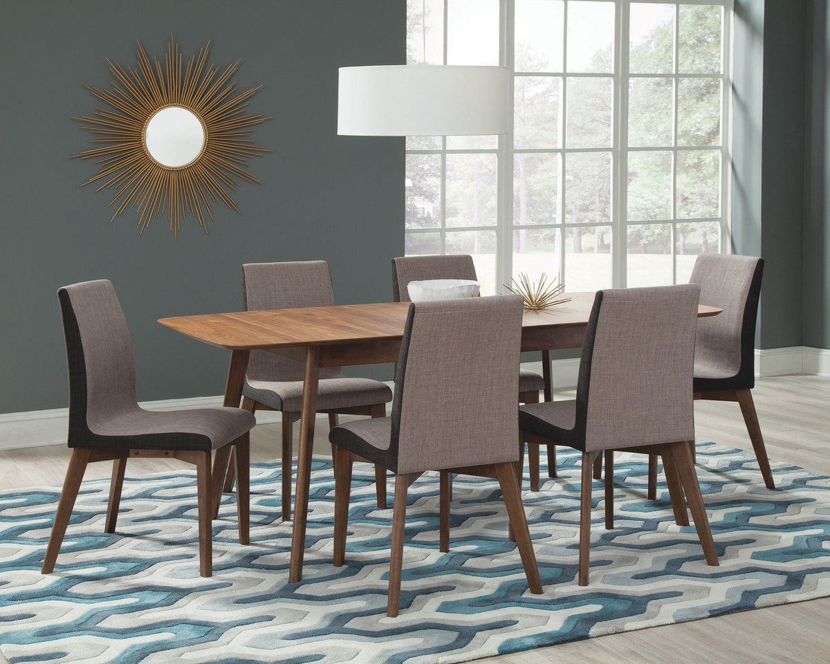 Redbridge 75-inch Extension Leaf Dining Table Natural Walnut by Unique Piece Furniture
