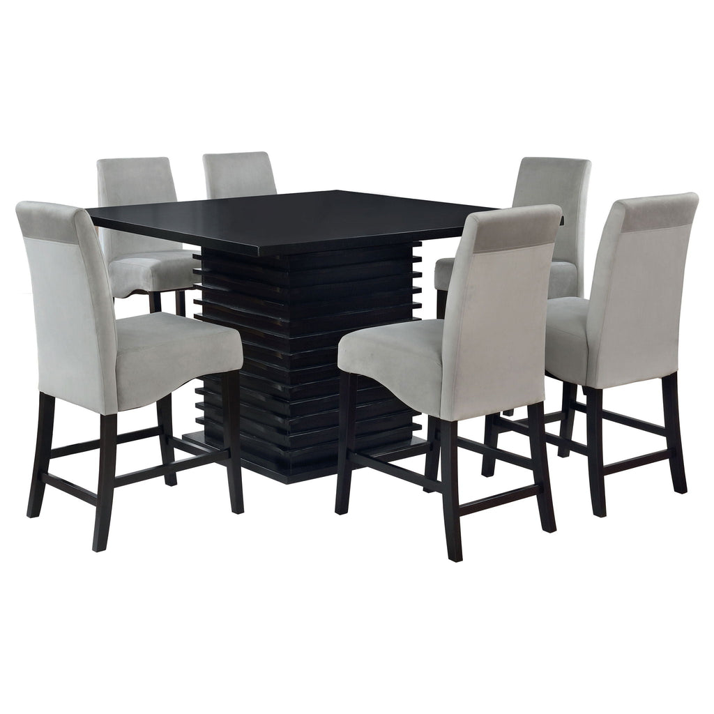 Stanton 7-piece Square Counter Height Dining Table Set Grey by Unique Piece Furniture