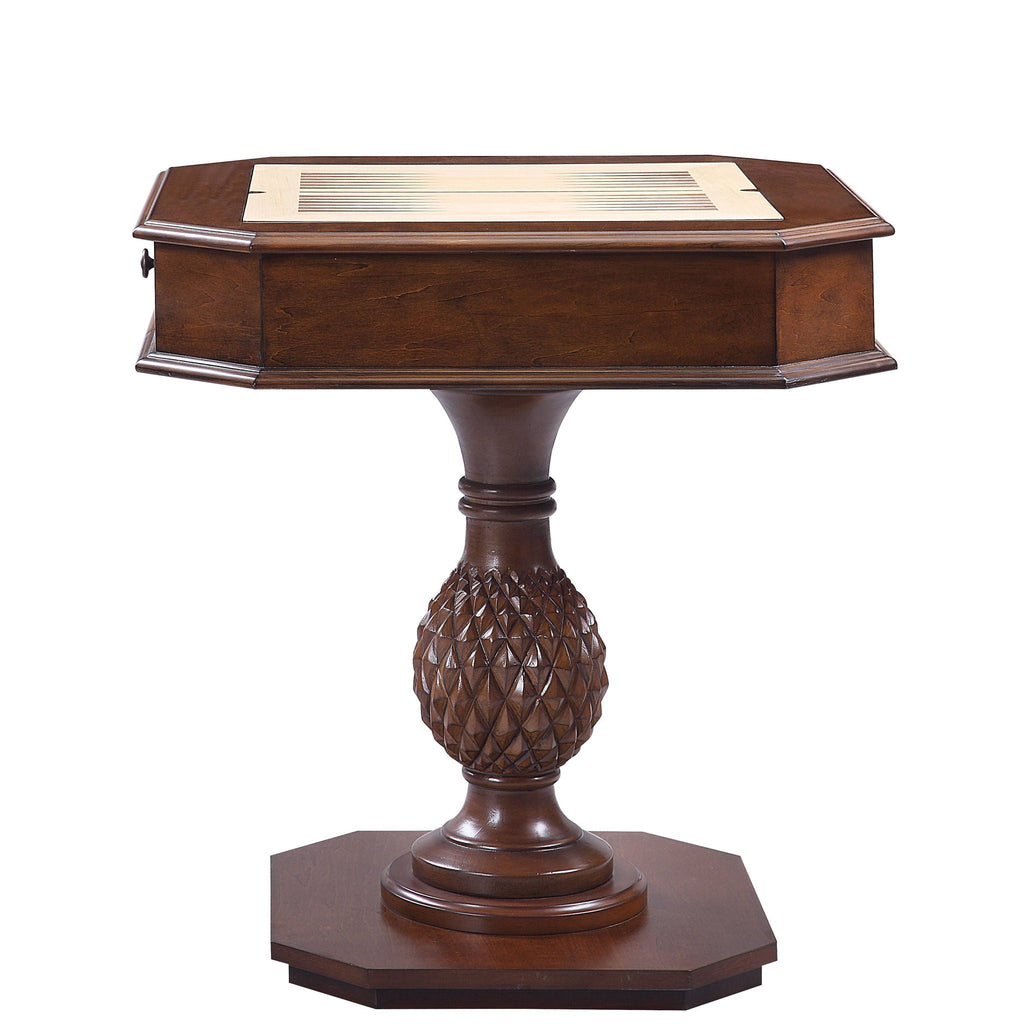 Bishop - Reversible Chess Checker Game Table With Game Tray (Chess Fingures Not Included) - Cherry by Unique Piece Furniture