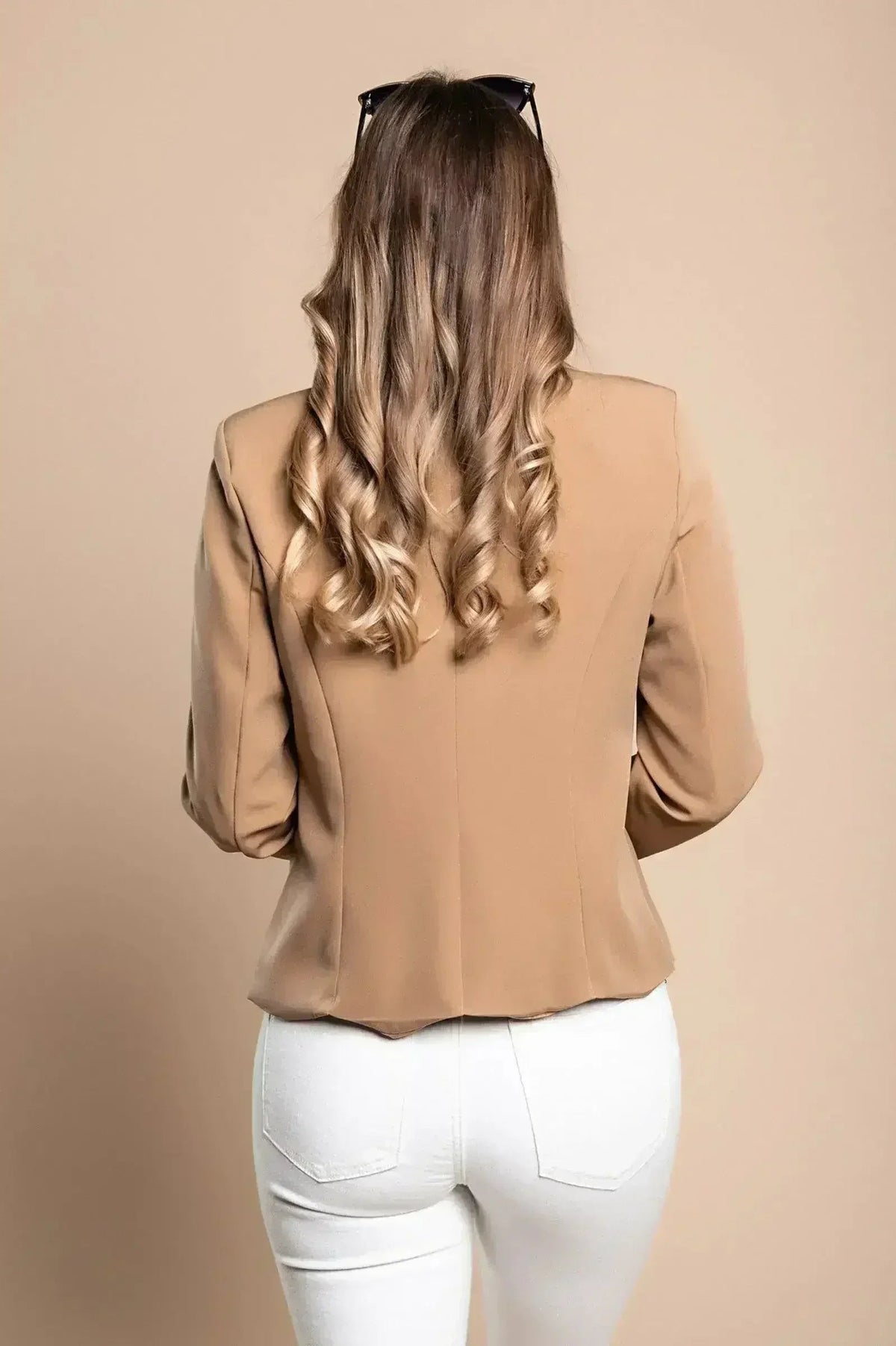 Camel Softina Blazer - Italian Tailored Fit | Femstylo by Femstylo