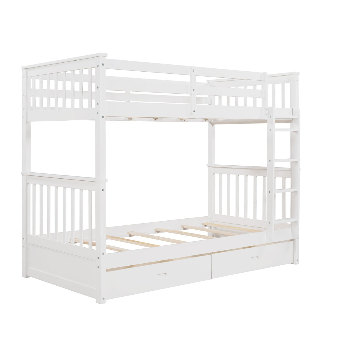 Bunk Bed With Ladders And 2 Storage Drawers by Unique Piece Furniture