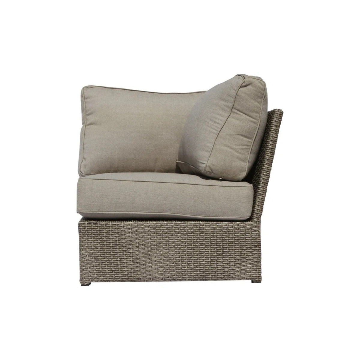 Outdoor Wicker Sectional With Weather Resistant Cushions And Table by Unique Piece Furniture