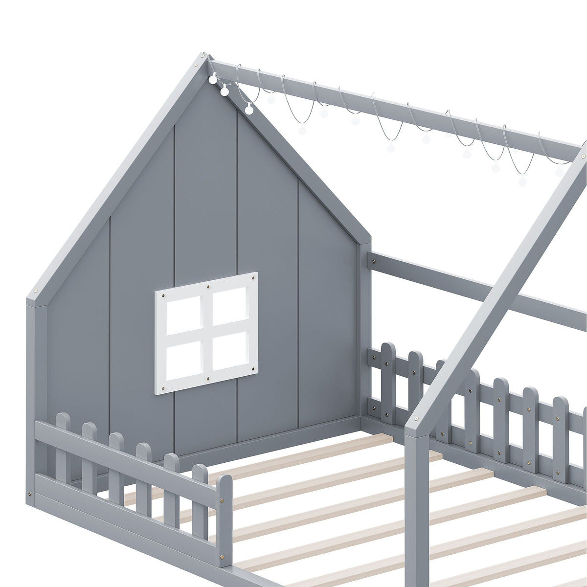House Bed With Window And Fence by Unique Piece Furniture