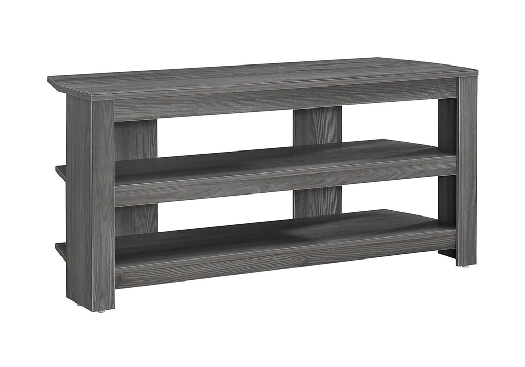 TV Stand, Console, Media Entertainment Center, 3 Storage Shelves by Unique Piece Furniture