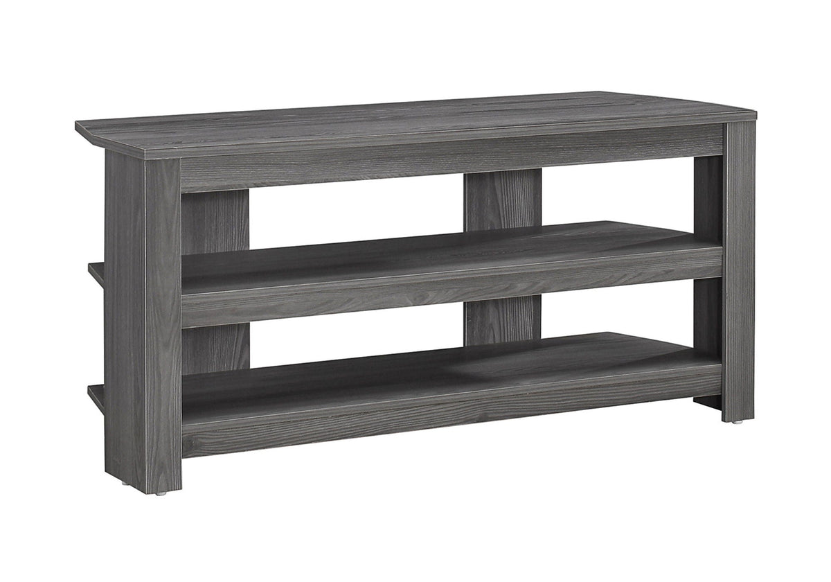 TV Stand, Console, Media Entertainment Center, 3 Storage Shelves by Unique Piece Furniture