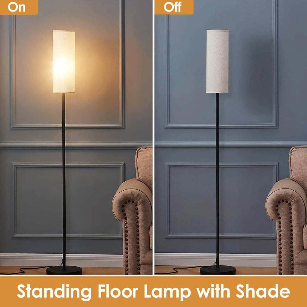 3200K Warm Yellow Light Modern Standing Lamp with Foot Switch 6W Bulb by DailySale