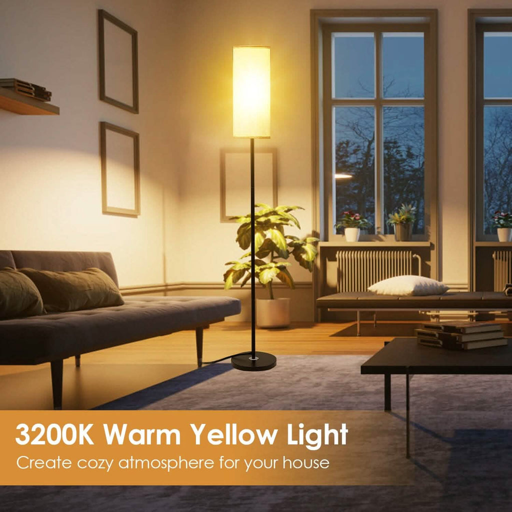 3200K Warm Yellow Light Modern Standing Lamp with Foot Switch 6W Bulb by DailySale