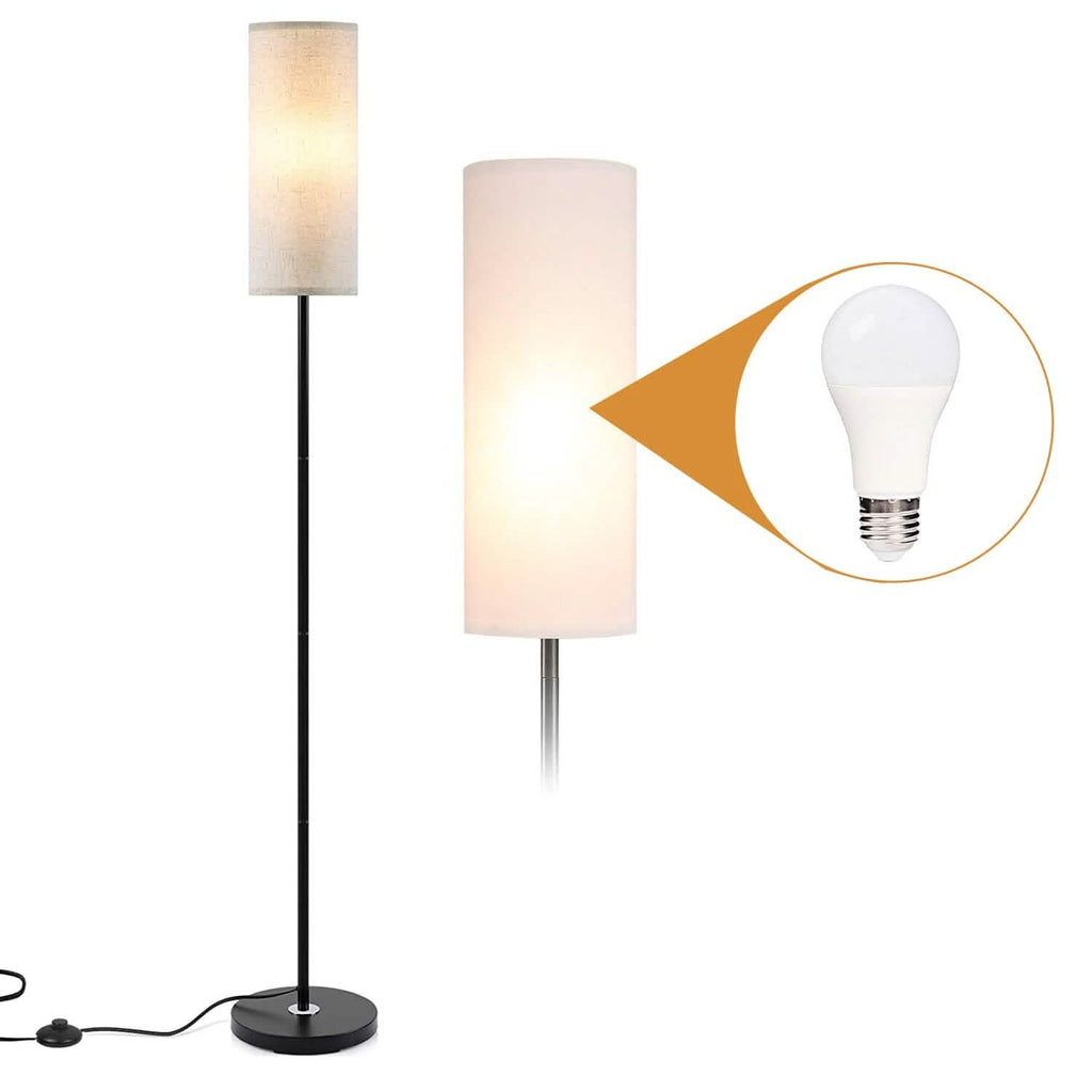3200K Warm Yellow Light Modern Standing Lamp with Foot Switch 6W Bulb by DailySale