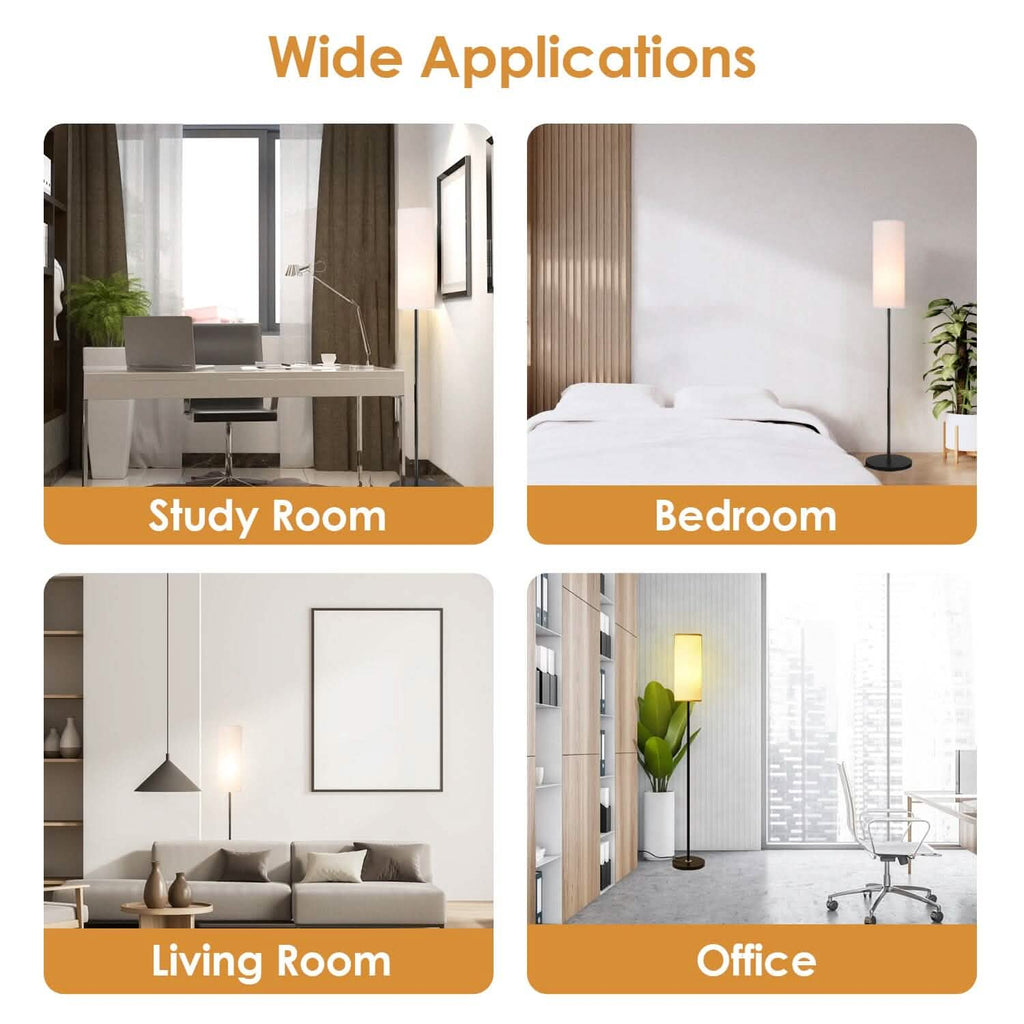 3200K Warm Yellow Light Modern Standing Lamp with Foot Switch 6W Bulb by DailySale