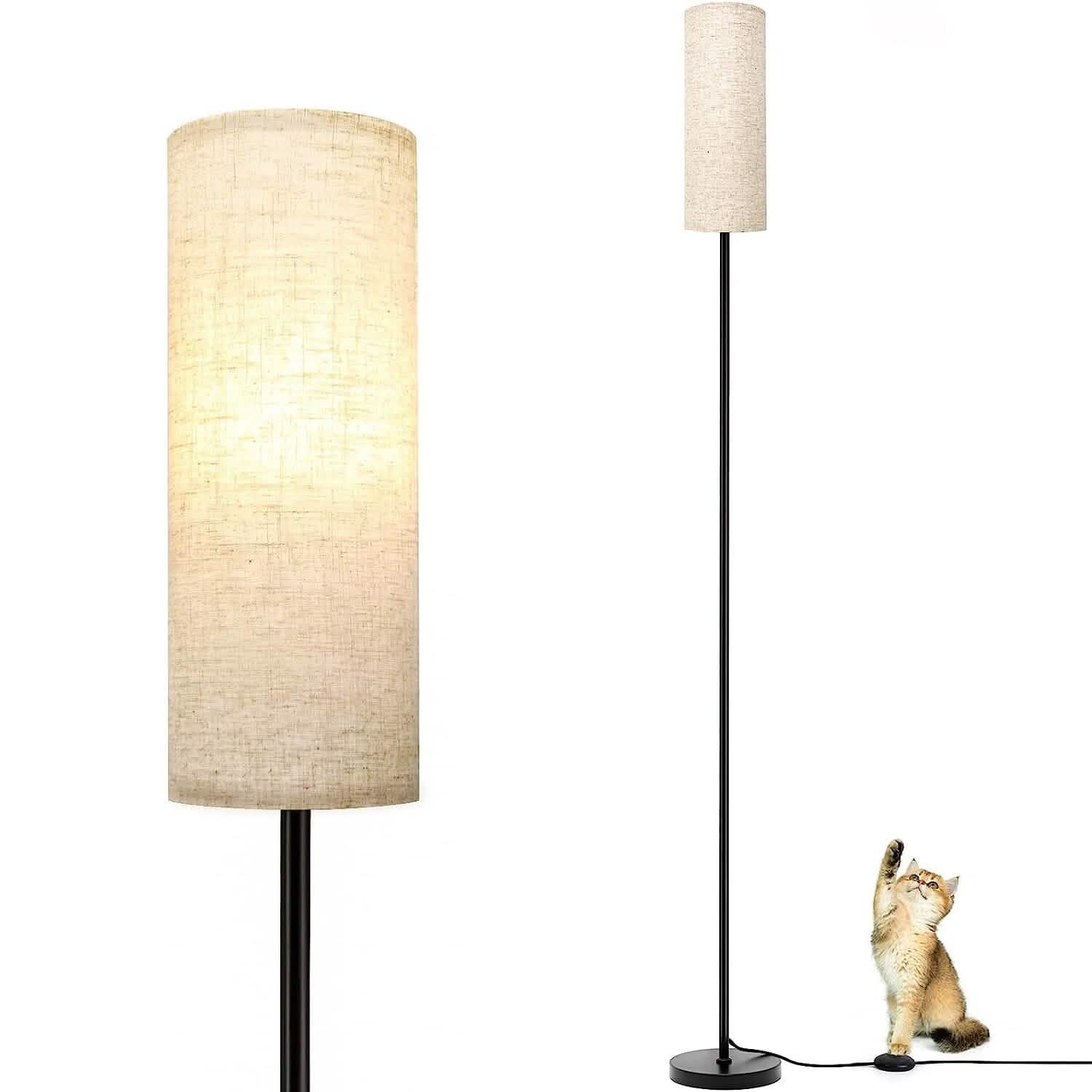 3200K Warm Yellow Light Modern Standing Lamp with Foot Switch 6W Bulb by DailySale
