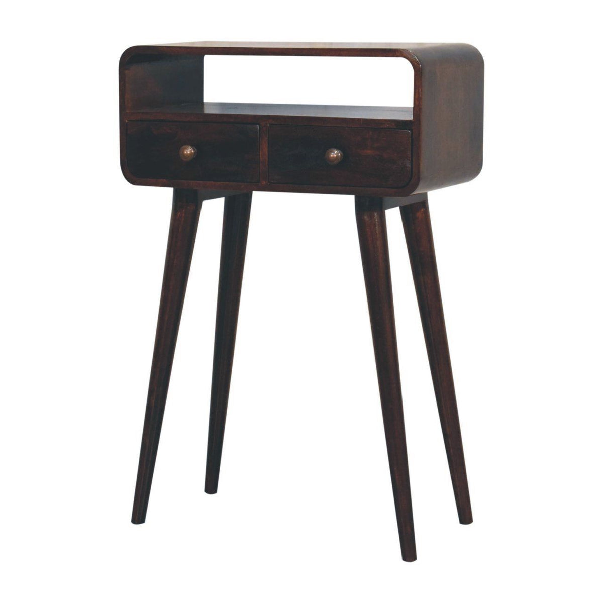 Solid Wood Curved Console Table by Unique Piece Furniture