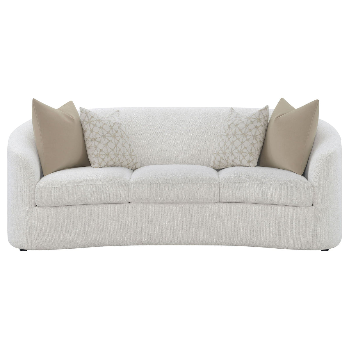 Rainn 2-piece Boucle Upholstered Sloped Arm Sofa Set Latte by Unique Piece Furniture