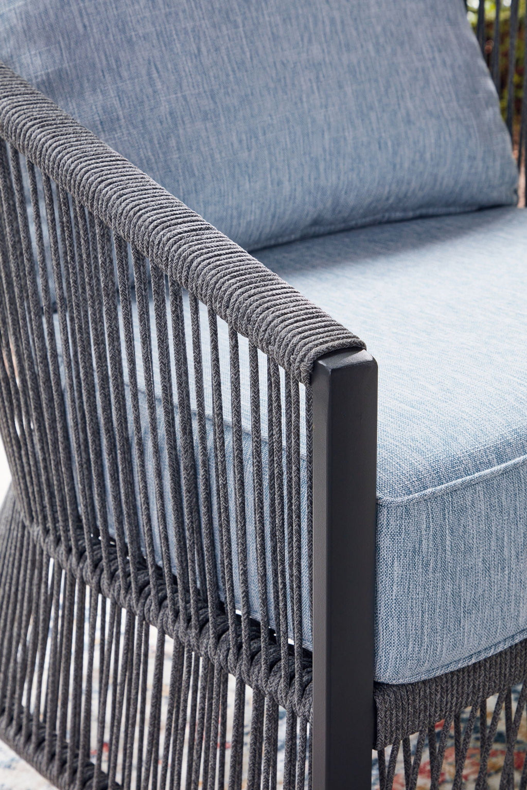 Bridges Beach - Loveseat, Lounge Chairs, Table Set (Set of 4) - Gray by Unique Piece Furniture