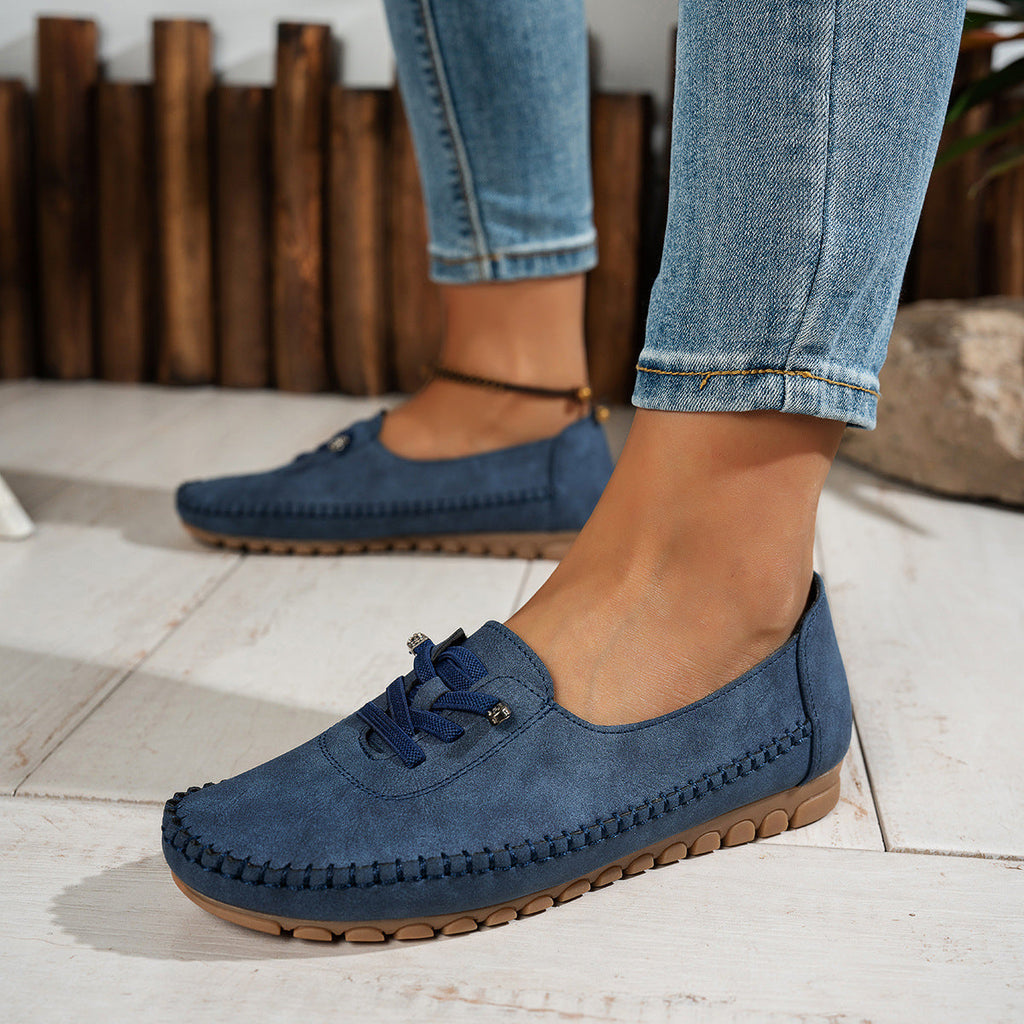 Women’s Comfortable PU Flat Shoes | Soft All-Matching Casual Flats by FitiqueFit
