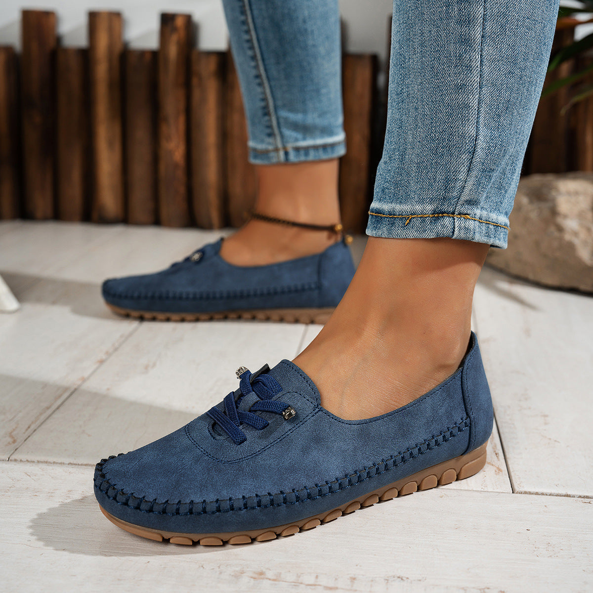 Women’s Comfortable PU Flat Shoes | Soft All-Matching Casual Flats by FitiqueFit