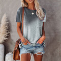 Women's Round Neck Tie-dye Pocket Print Top by Wild and Free Boutique