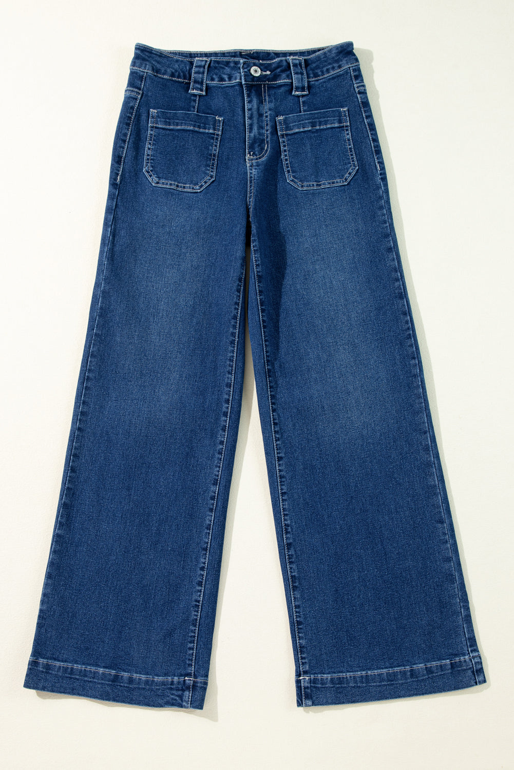 Sail Blue Wide Leg Pocketed High Waist Jeans by Dear-Lover Dropshipping