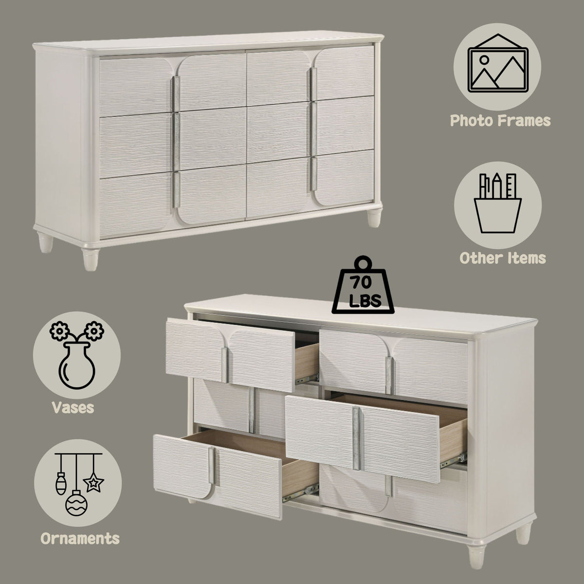 Laveda - Dresser - White by Unique Piece Furniture