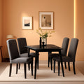 Dark Gray Nonwoven Dining Chairs Set of 6 With Adjustable Feet by ShipItFurniture