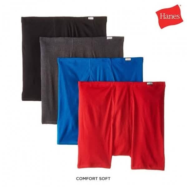 4-Pack: Hanes 100% Cotton Boxer Briefs - Size: Small by DailySale