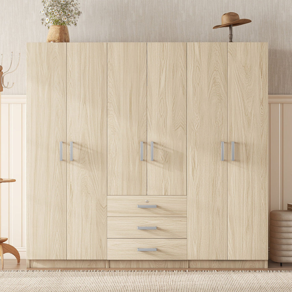 6 Doors Wardrobe Storage For Bedroom, With Big Drawers by Unique Piece Furniture