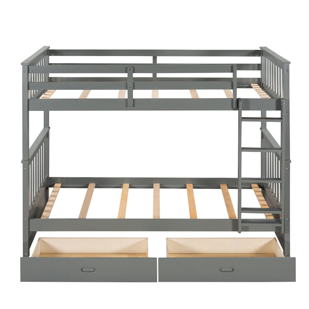 Bunk Bed With Ladders And 2 Storage Drawers by Unique Piece Furniture