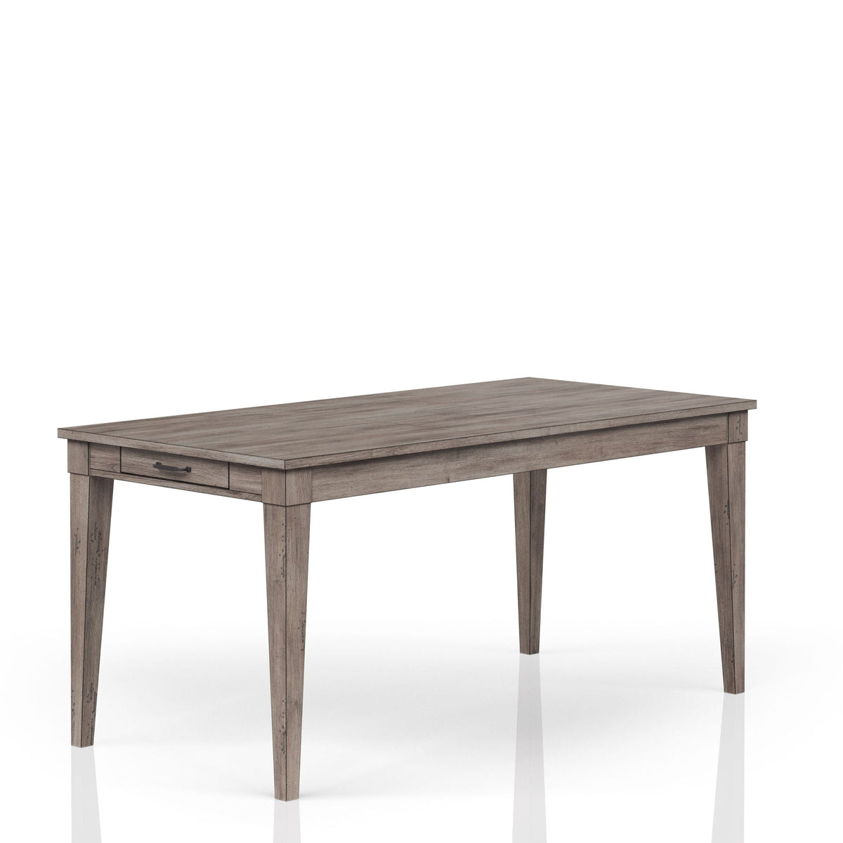 Rustic Dining Table 2 Storage Drawers And Leaf - Gray by Unique Piece Furniture