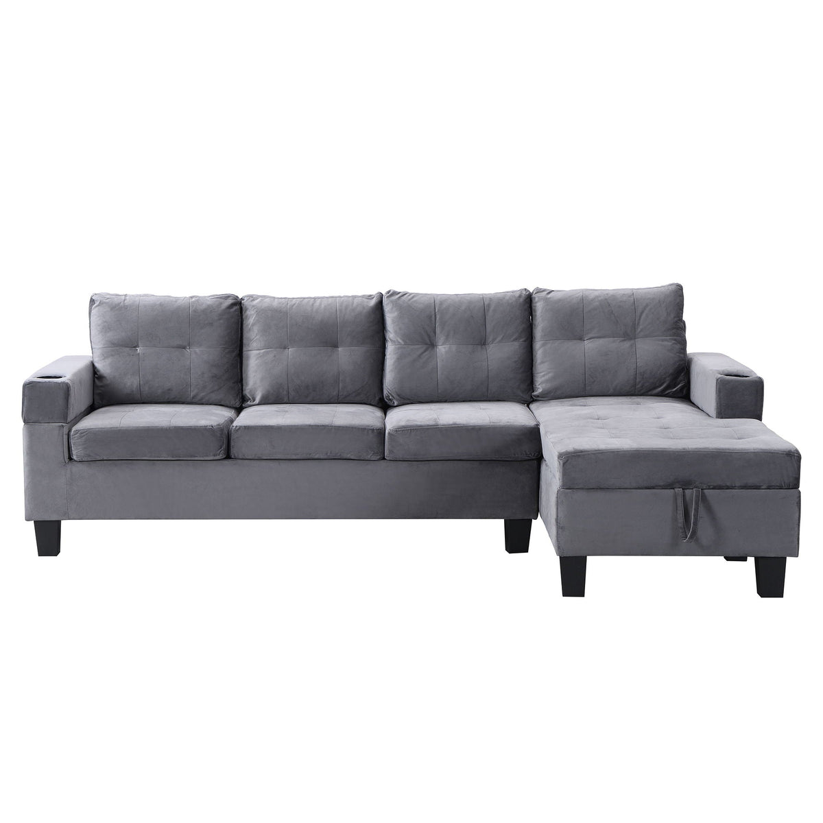 Modern Sectional Sofa Set With L Shape Chaise Lounge And Storage by Unique Piece Furniture